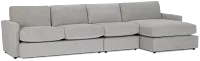 Noah Gray Fabric Small Right Chaise Sectional