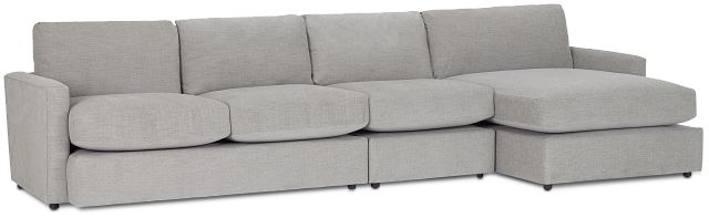 Noah Gray Fabric Small Right Chaise Sectional