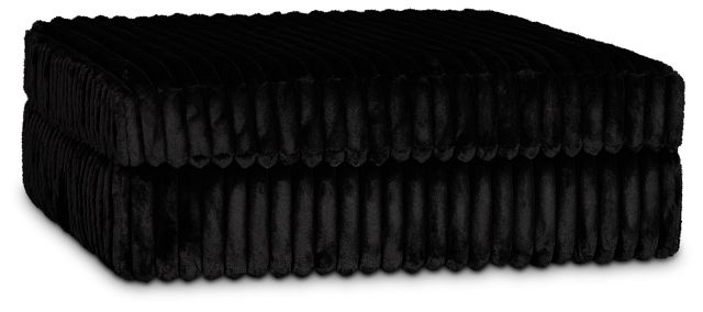 Teddy Black Fabric Cocktail Ottoman