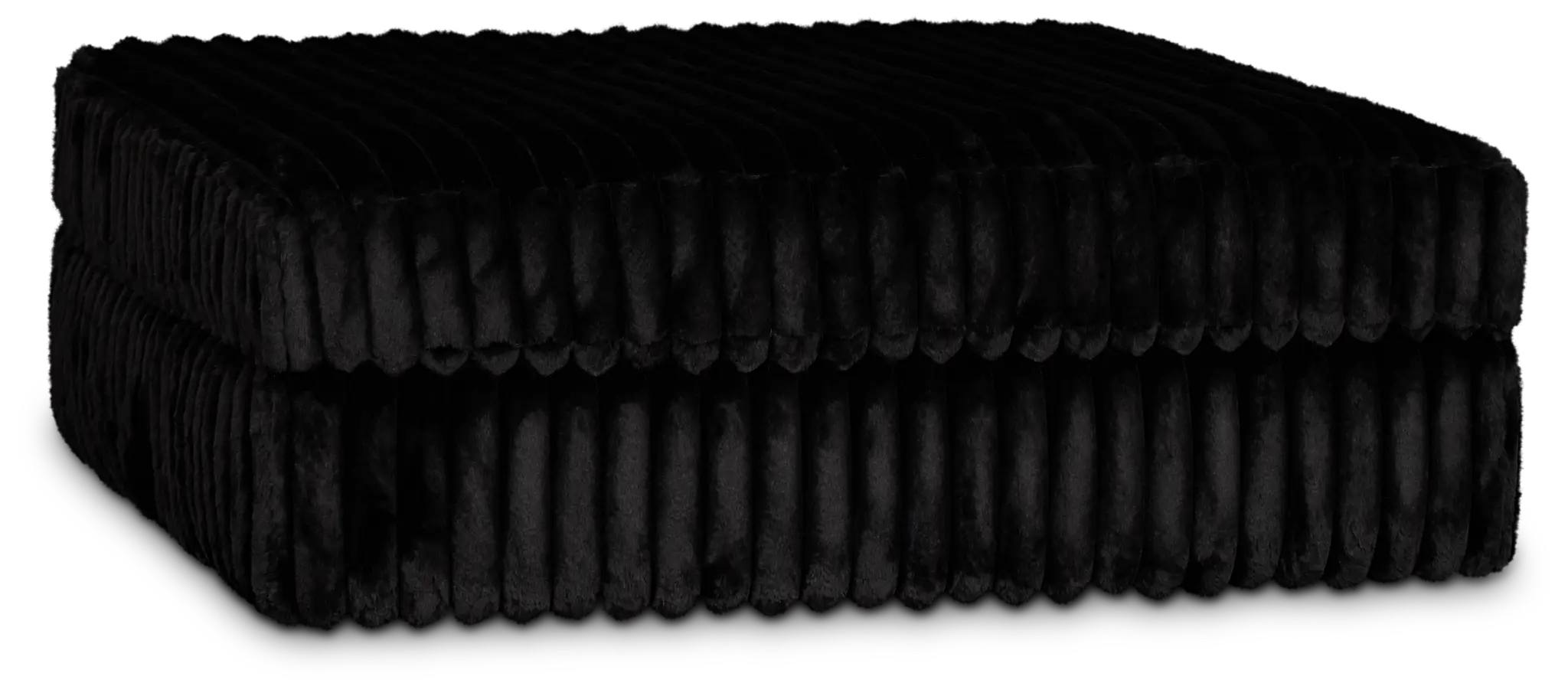 Teddy Black Fabric Cocktail Ottoman Teddy Black Fabric Cocktail Ottoman