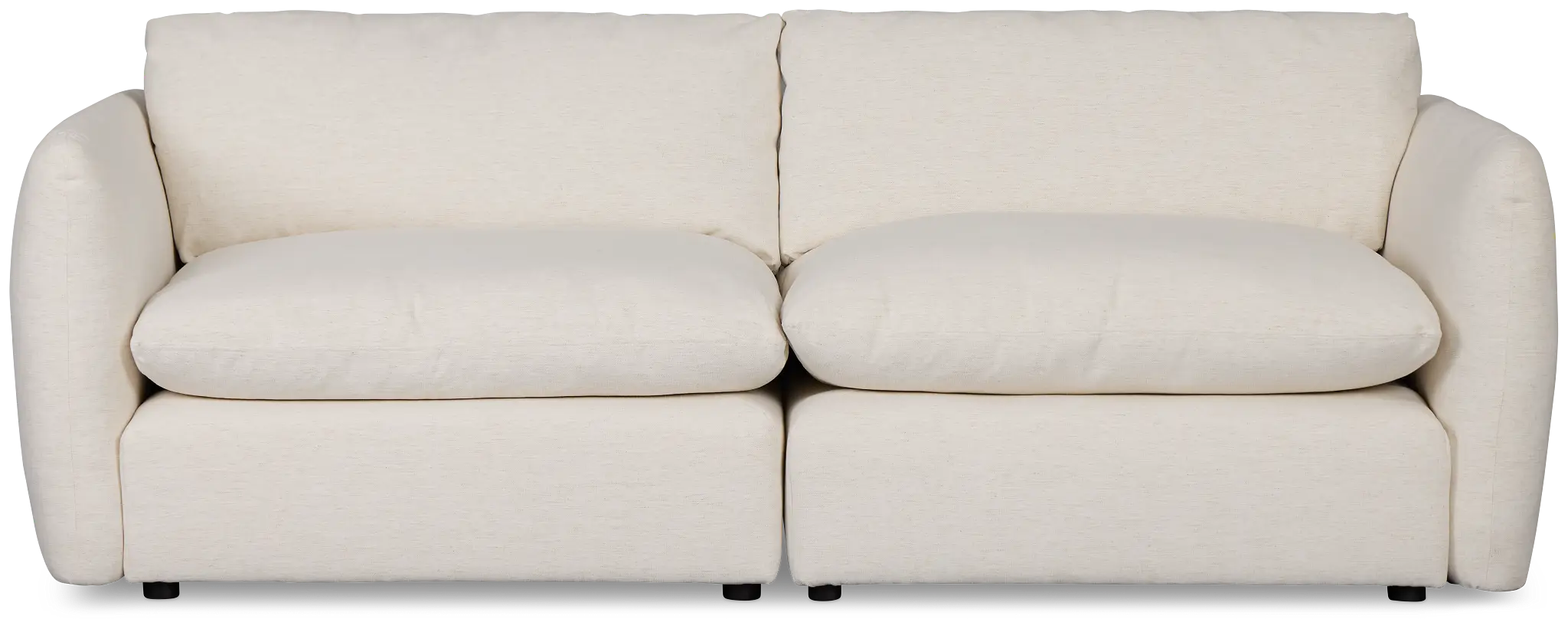 Serena White Fabric 2-piece Modular Sofa Serena White Fabric 2-piece Modular Sofa