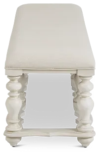 Savannah Ivory 83" Upholstered Dining Bench