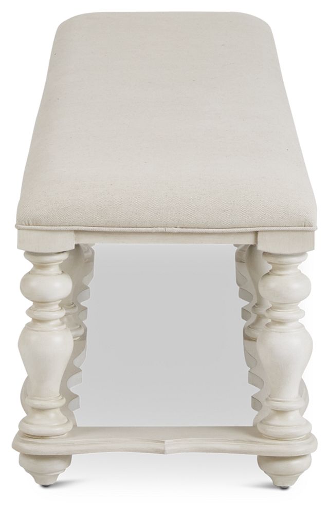 Savannah Ivory 83" Upholstered Dining Bench
