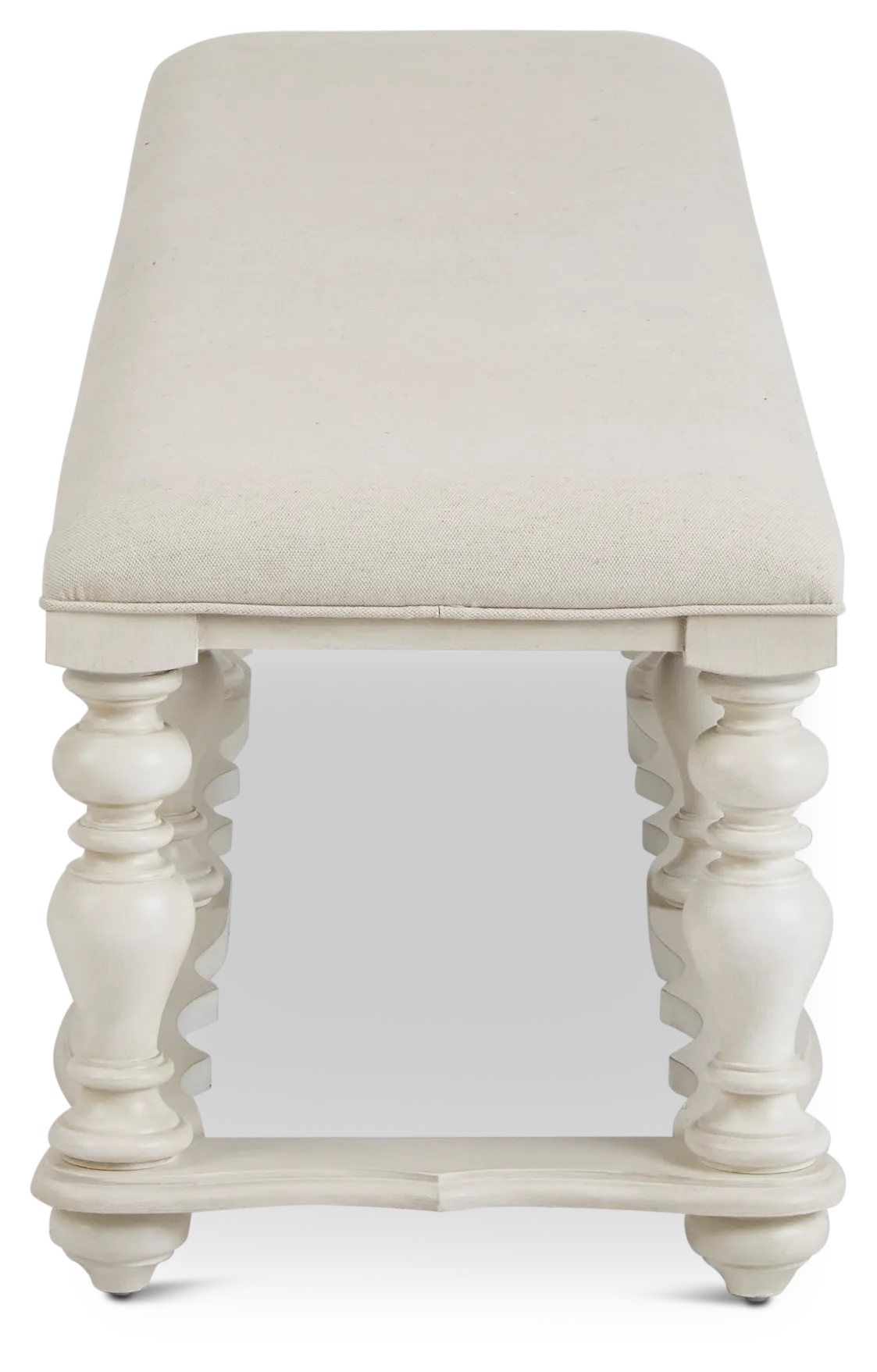 Savannah Ivory 83" Upholstered Dining Bench