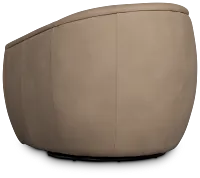 Kellan Taupe Leather Swivel Chair