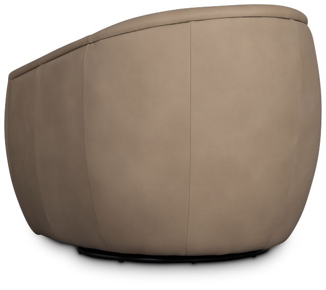 Kellan Taupe Leather Swivel Chair
