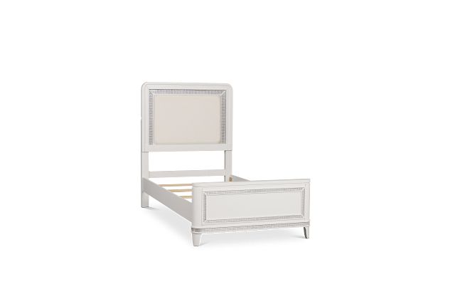 Milan White Uph Panel Bed