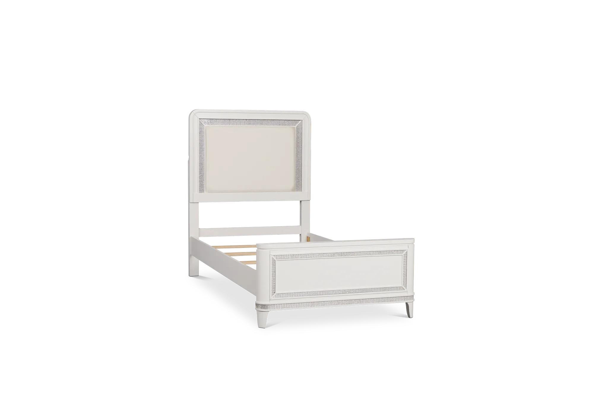Milan White Uph Panel Bed