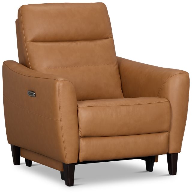 Keaton Brown Lthr/vinyl Power Recliner With Power Headrest