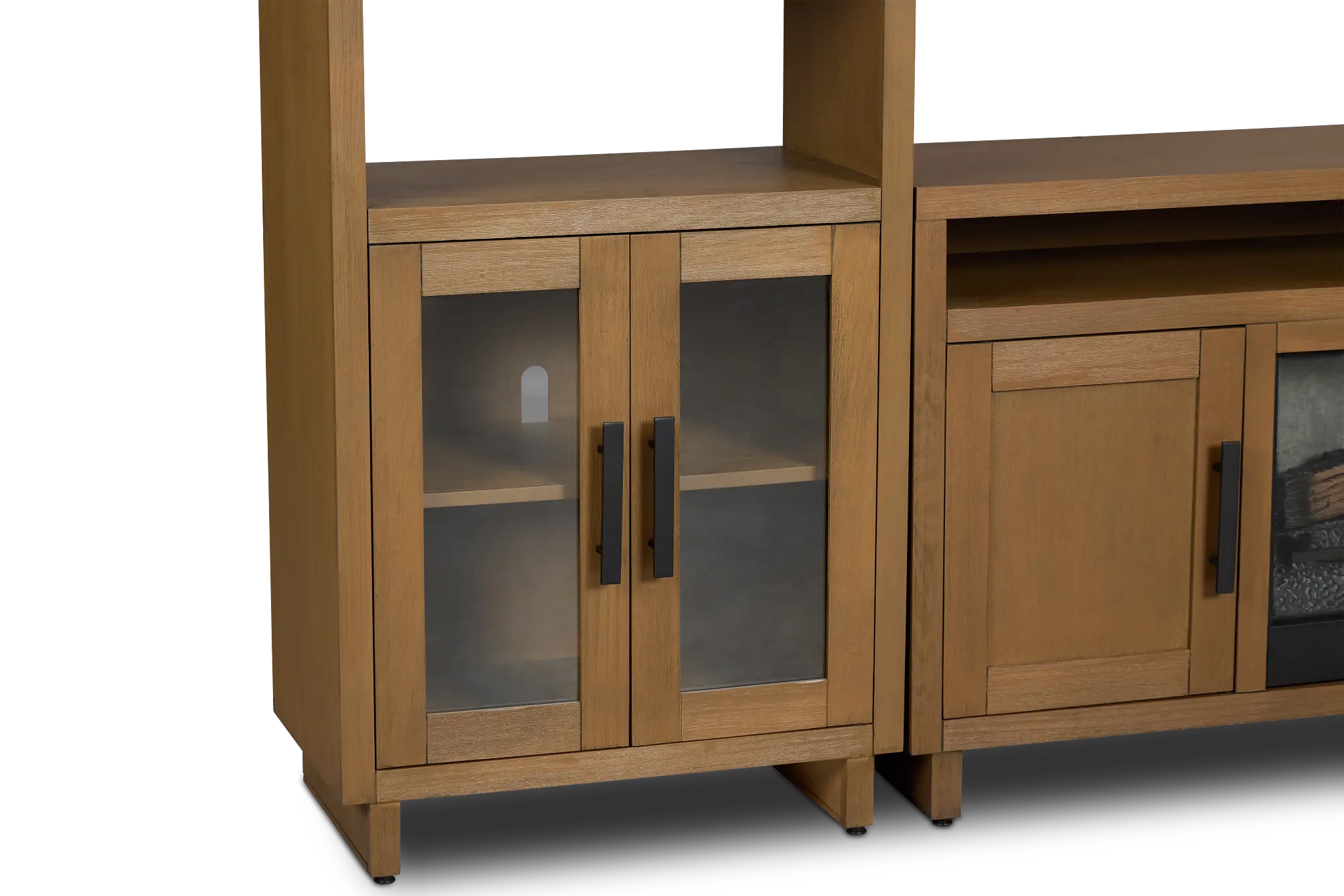 Richmond Light Tone 80" Door Pier Entertainment Wall With Fireplace Richmond Light Tone 80" Door Pier Entertainment Wall With Fireplace