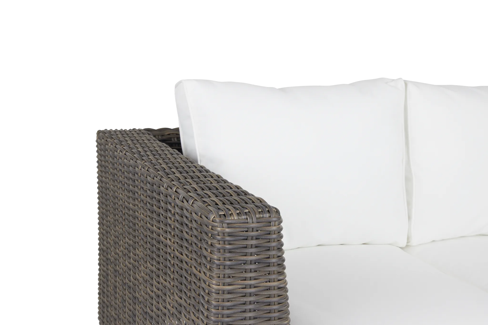 Tulum White Woven Loveseat W/ Cushion