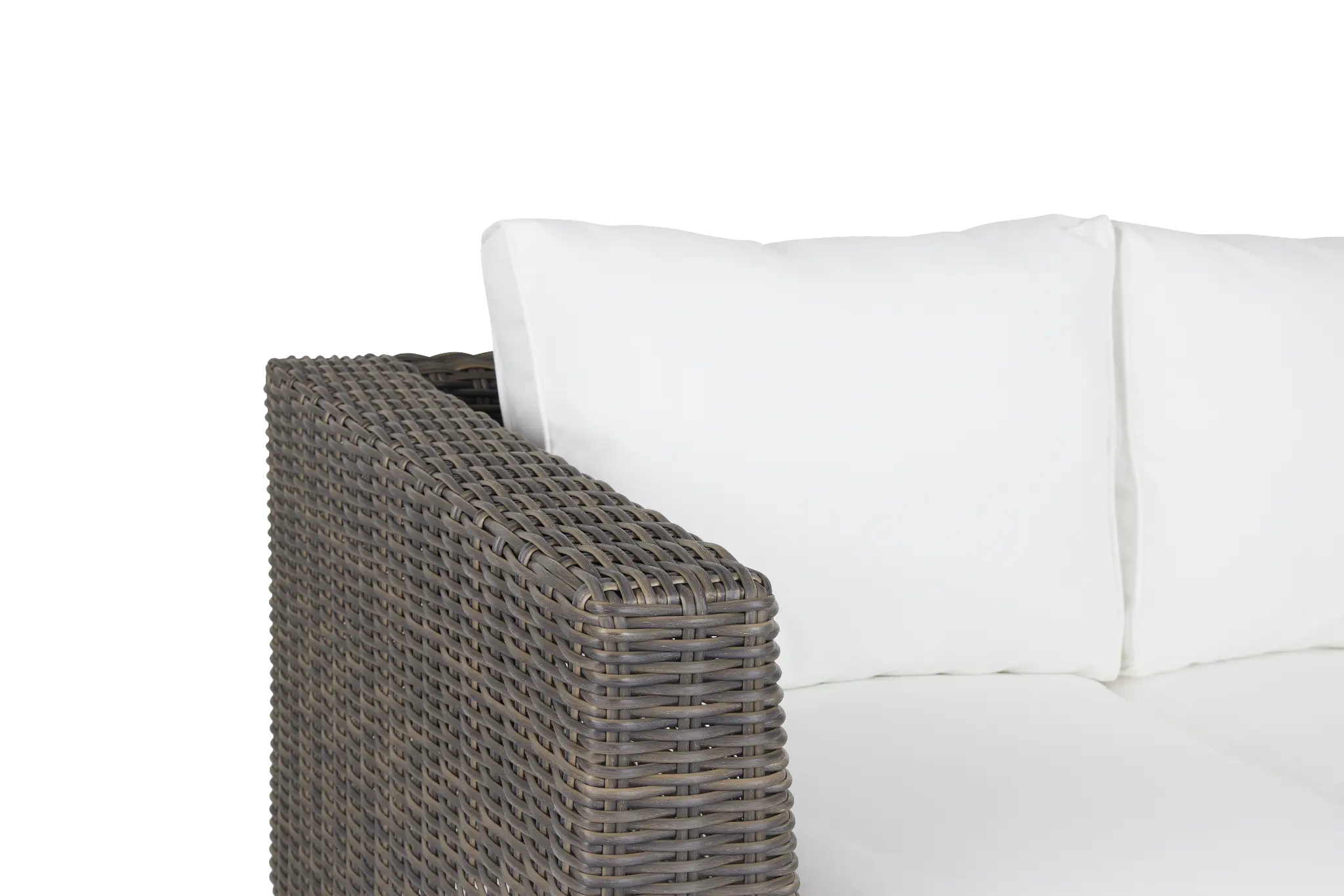 Tulum White Woven Loveseat W/ Cushion Tulum White Woven Loveseat W/ Cushion