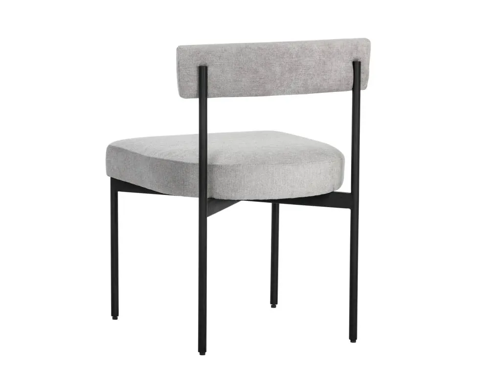 Mabel Light Gray Upholstered Side Chair