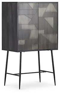 Lumi Dark Tone Wine Cabinet