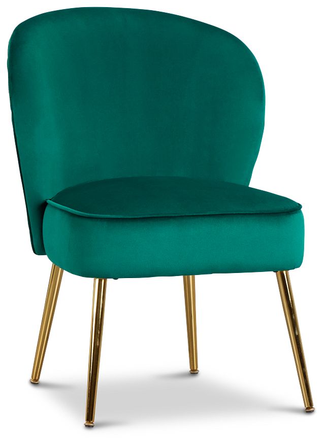 Tami Dark Green Velvet Accent Chair