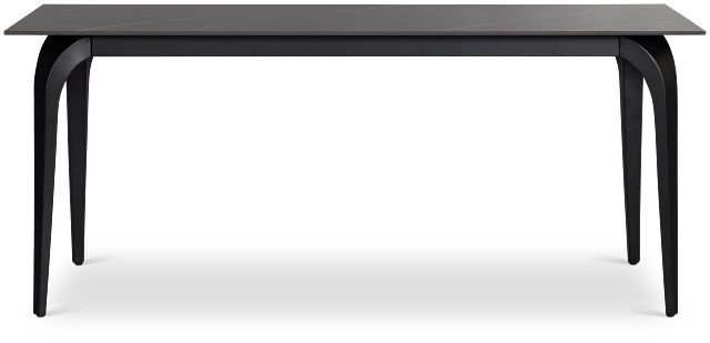 Sierra Black Stone Rectangular Table
