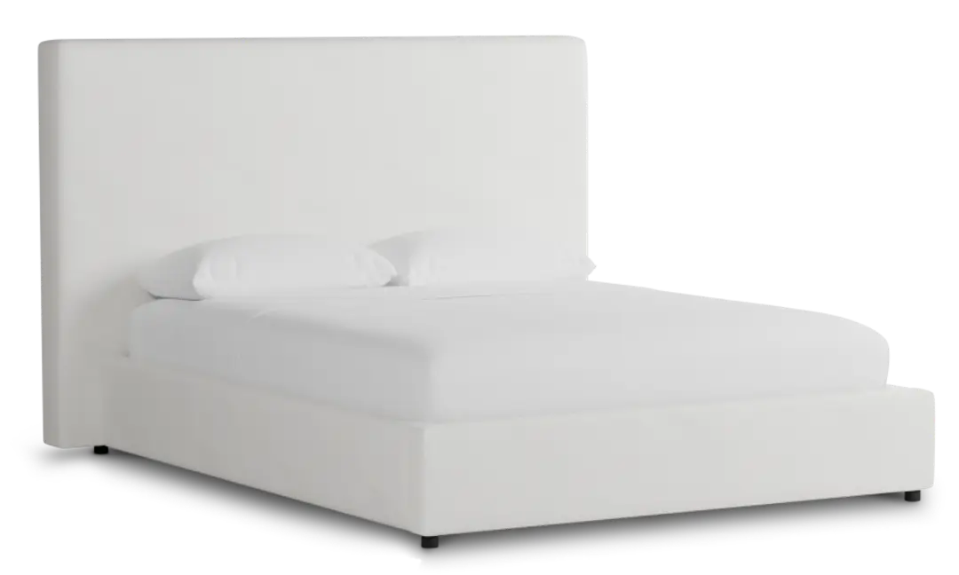 Grayton Sutton White 54" Upholstered Platform Bed Grayton Sutton White 54" Upholstered Platform Bed