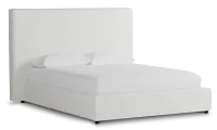 Grayton Sutton White 54" Upholstered Platform Bed