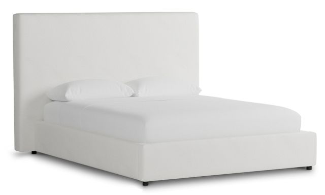 Grayton Sutton White 54" Upholstered Platform Bed