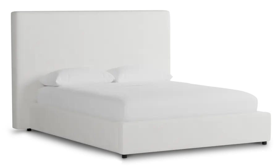 Grayton Sutton White 54" Upholstered Platform Bed Grayton Sutton White 54" Upholstered Platform Bed