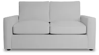 Siesta Suave White Fabric Loveseat