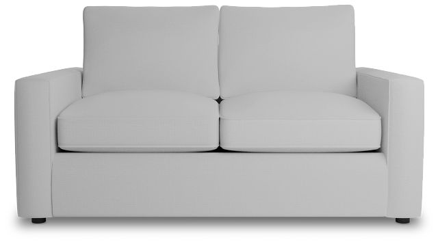 Siesta Suave White Fabric Loveseat