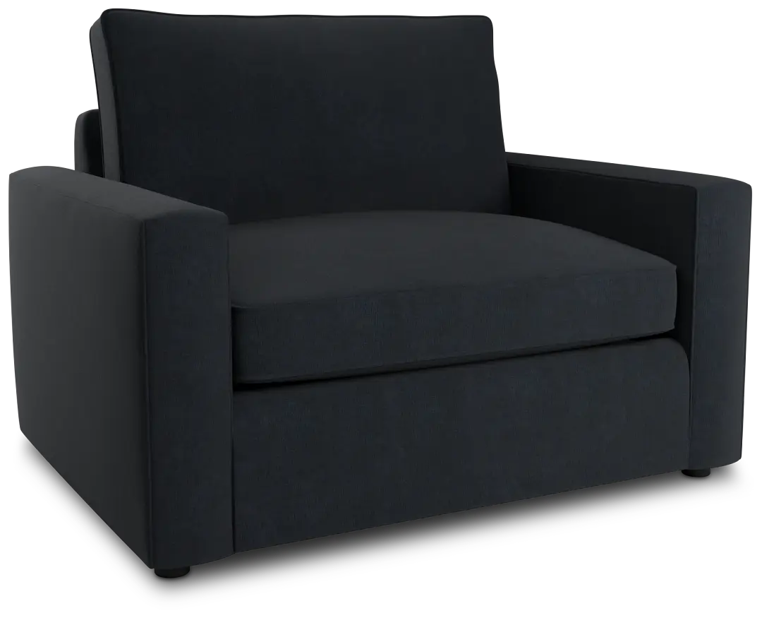 Siesta Victory Dark Blue Fabric Memory Foam Sleeper Siesta Victory Dark Blue Fabric Memory Foam Sleeper