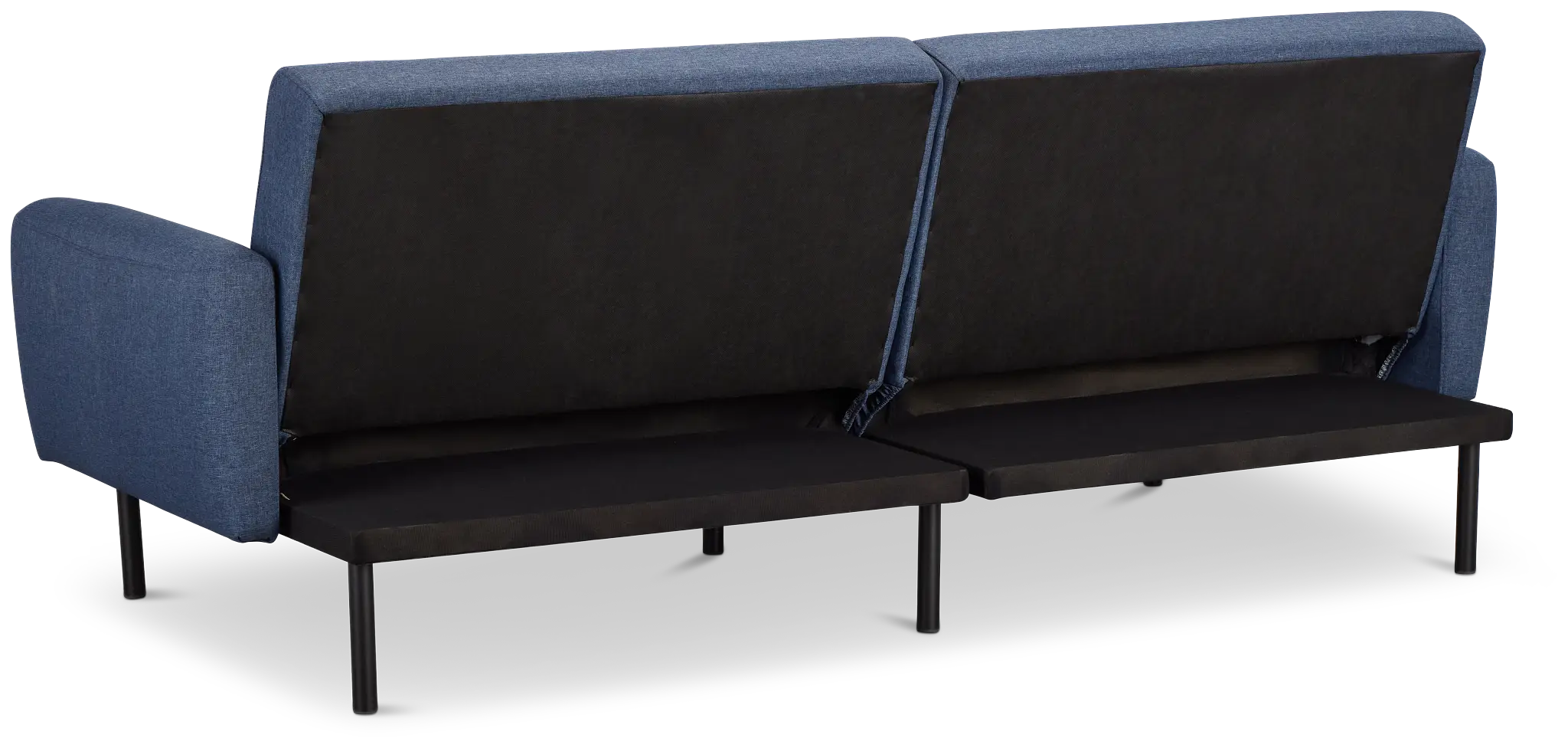 Denali Dark Blue Fabric Sofa Futon Denali Dark Blue Fabric Sofa Futon