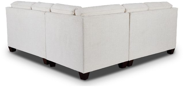 Andie White Fabric Small Two-arm Sectional