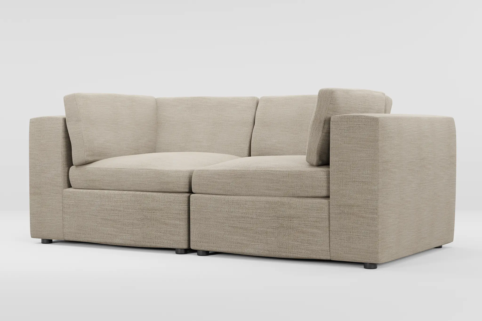 Destin Victory Taupe Fabric 2-piece Modular Sofa Destin Victory Taupe Fabric 2-piece Modular Sofa