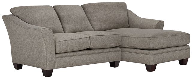 Avery Dark Gray Fabric Right Chaise Sectional