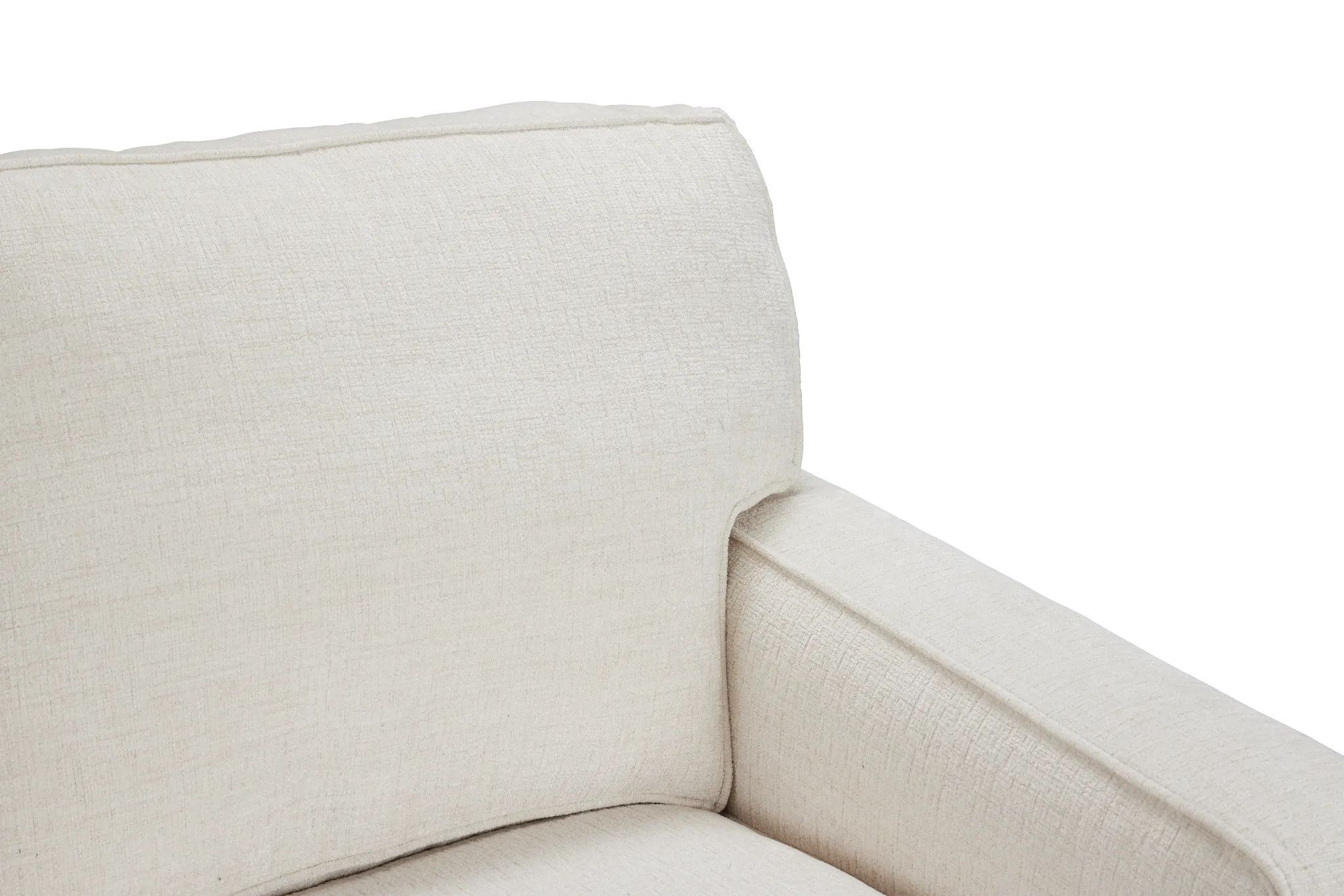 Andie White Fabric Loveseat