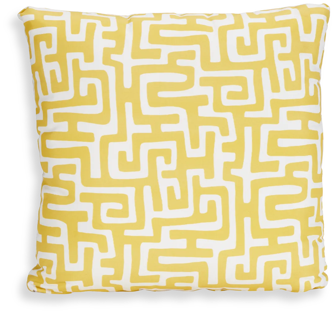Enid Yellow 18" Indoor/outdoor Accent Pillow
