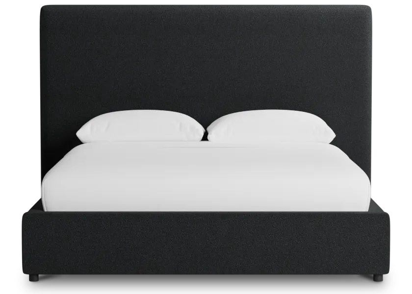 Grayton Elite Black 54" Upholstered Platform Bed