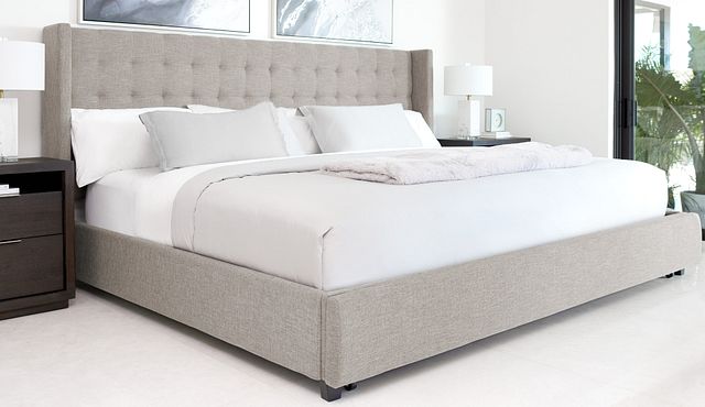 Chatham Pewter Uph Panel Storage Bed