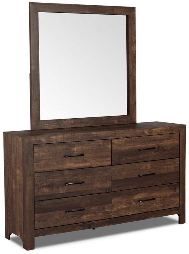 Ollie Dark Tone Dresser & Mirror