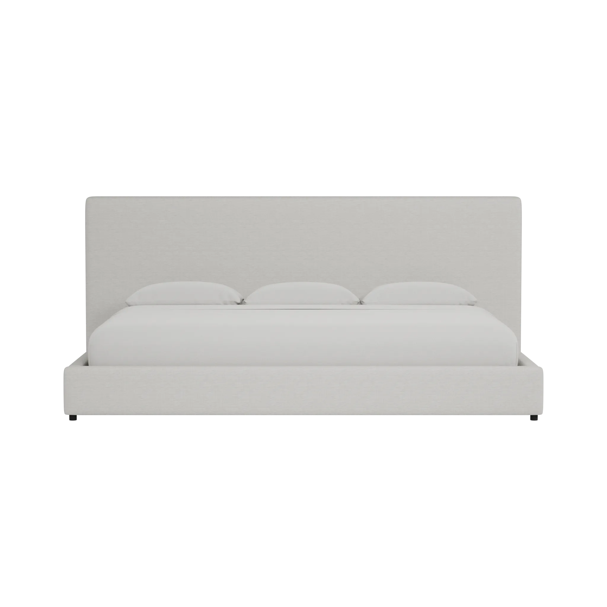 Grayton Maguire Ivory 54" Upholstered Platform Bed