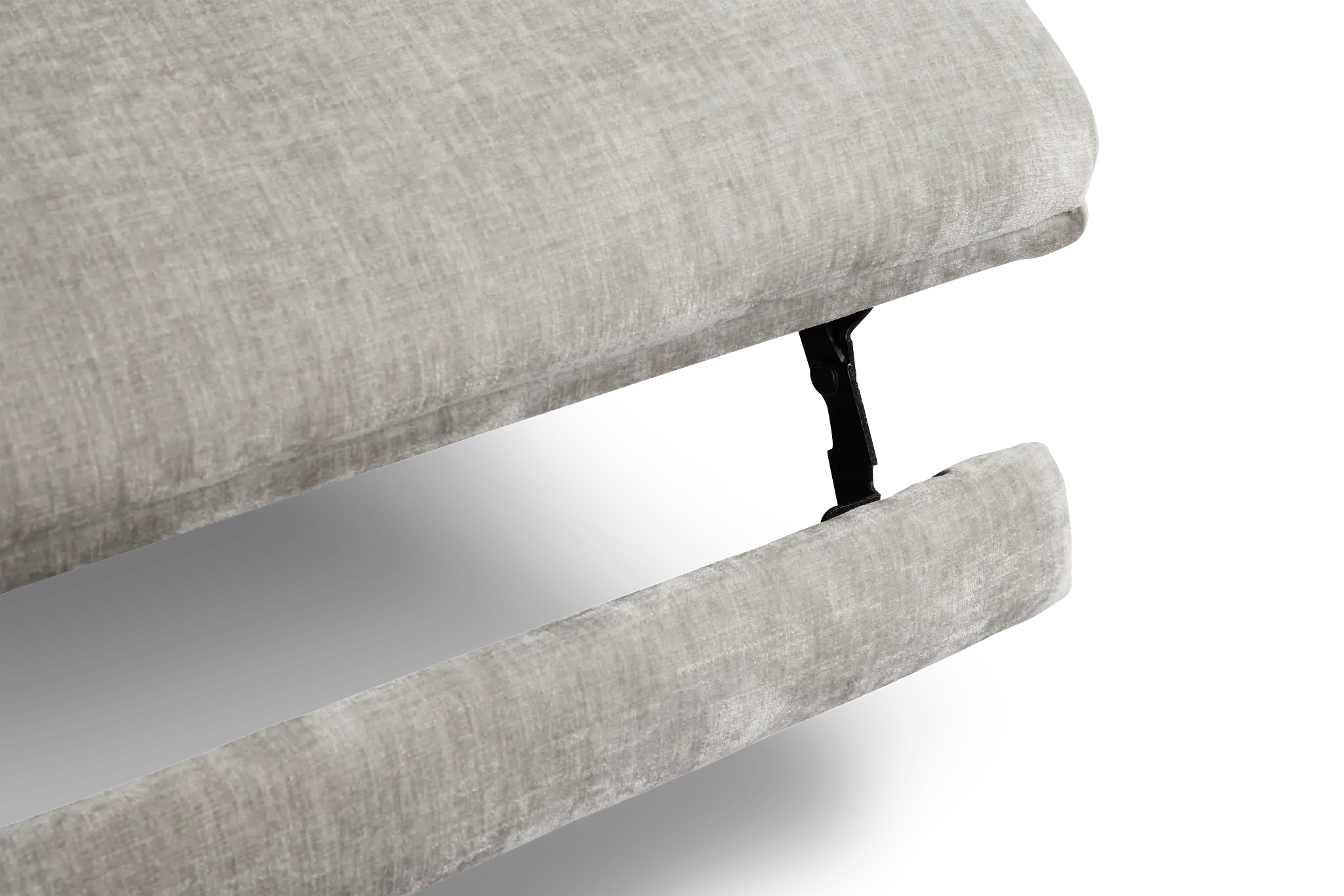 Zuri Gray Velvet Small Triple Power Reclining Two-arm Sectional Zuri Gray Velvet Small Triple Power Reclining Two-arm Sectional