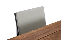 Linear Dark Gray 102" Teak Table & 4 Cushioned Side Chairs