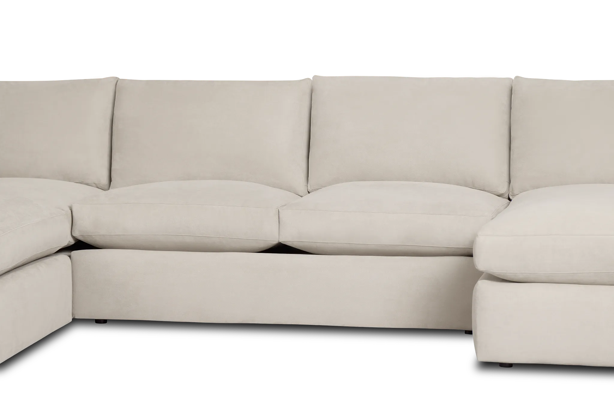 Hudson Gray Fabric Medium Right Chaise Sectional