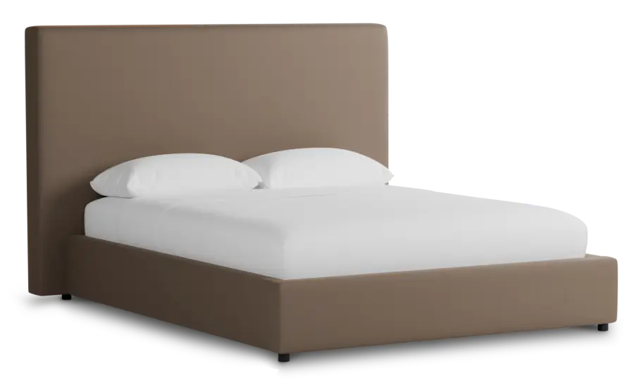 Grayton Joya Beige 54" Upholstered Platform Bed Grayton Joya Beige 54" Upholstered Platform Bed