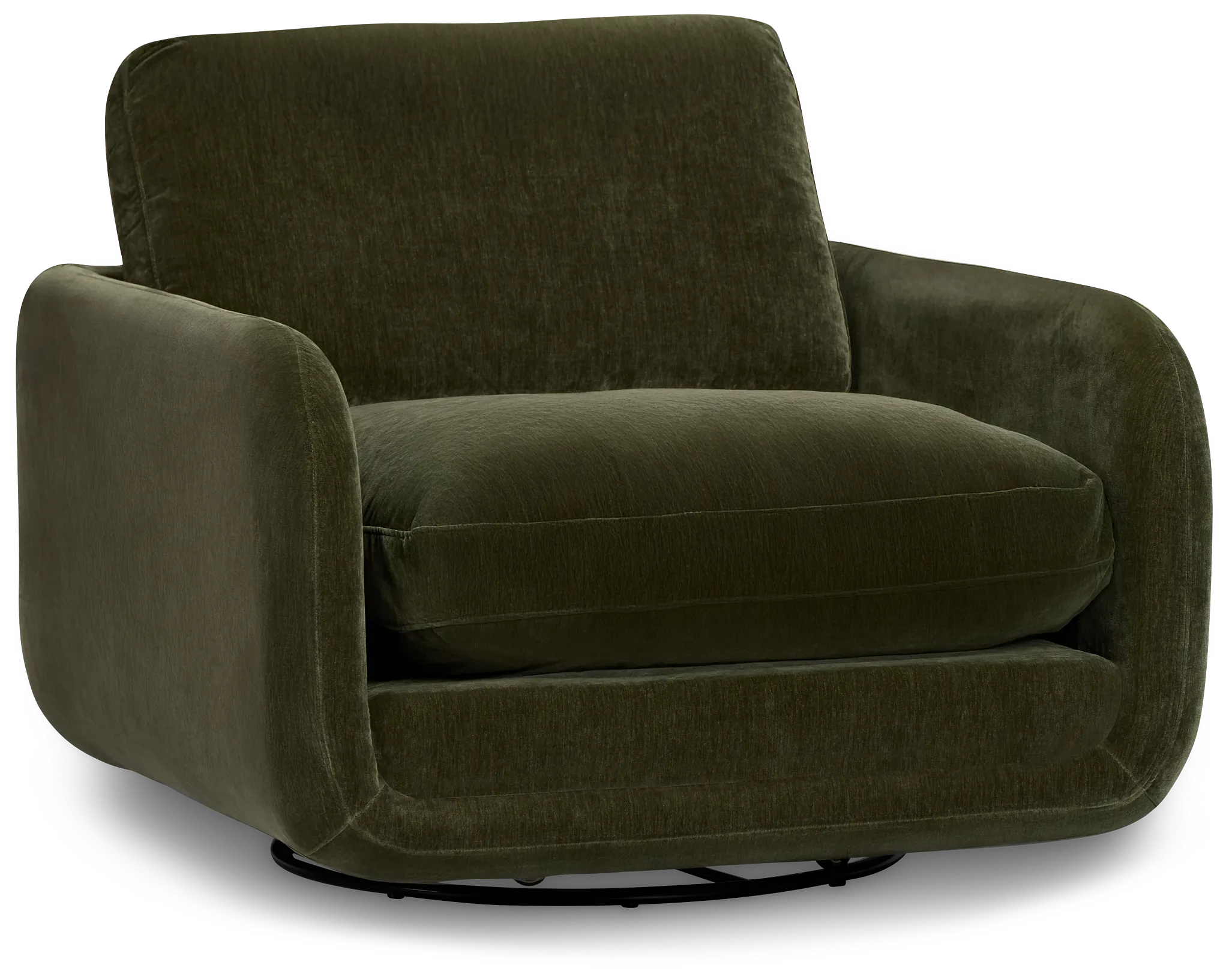 Jules Green Velvet Swivel Chair