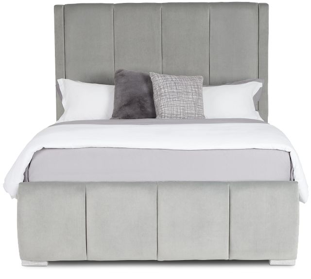 Mckinney Gray Uph Panel Bed