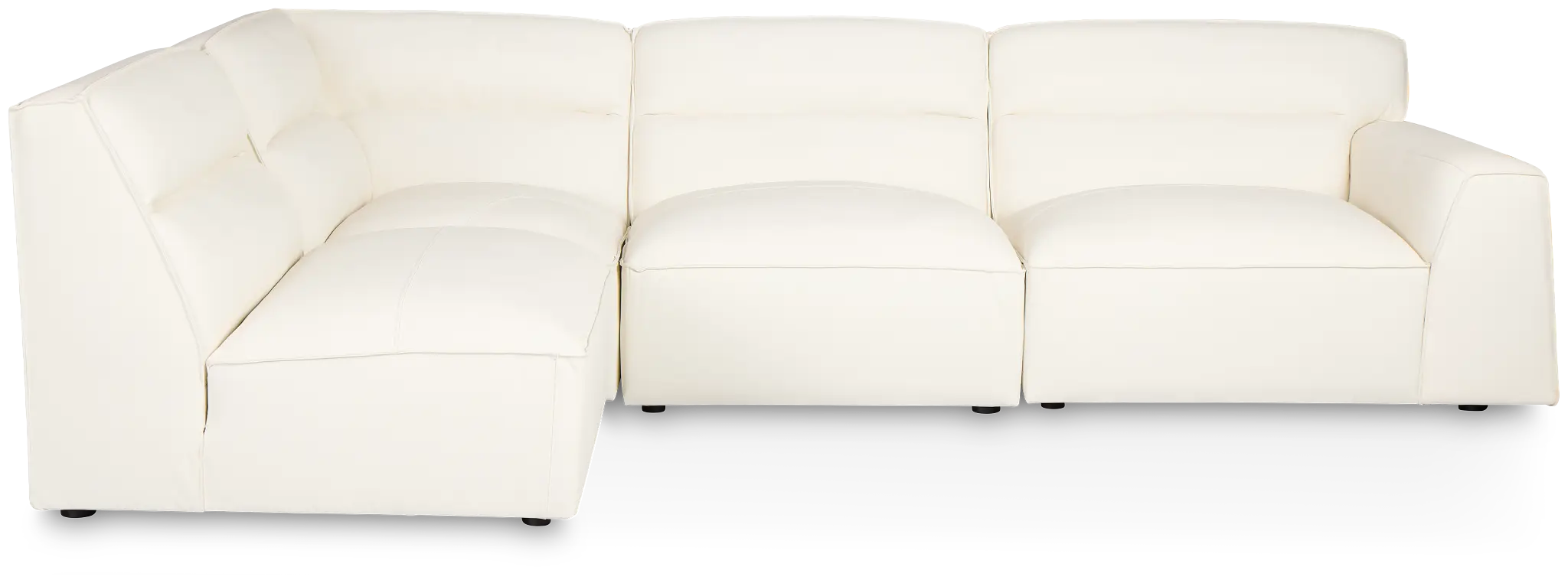 Blanca White Leather 4-piece Modular Sectional Blanca White Leather 4-piece Modular Sectional