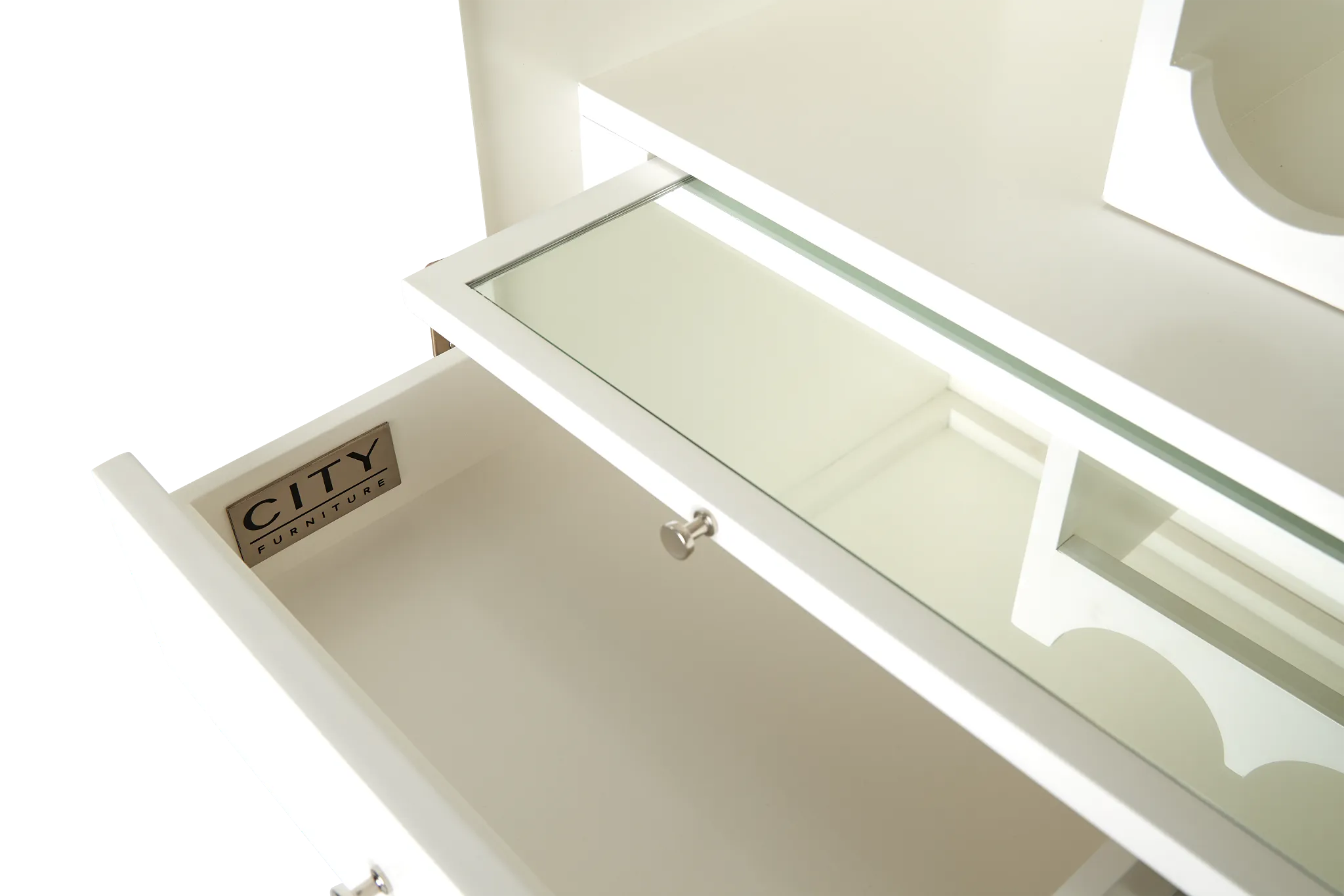 Miami White Bar Cabinet