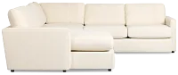 Maxwell Light Beige Fabric Medium Left Chaise Sectional