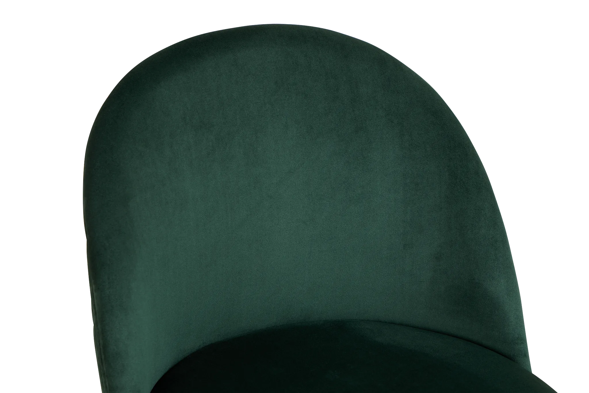 Capri Dark Green Velvet Upholstered Side Chair W/ Black Legs
