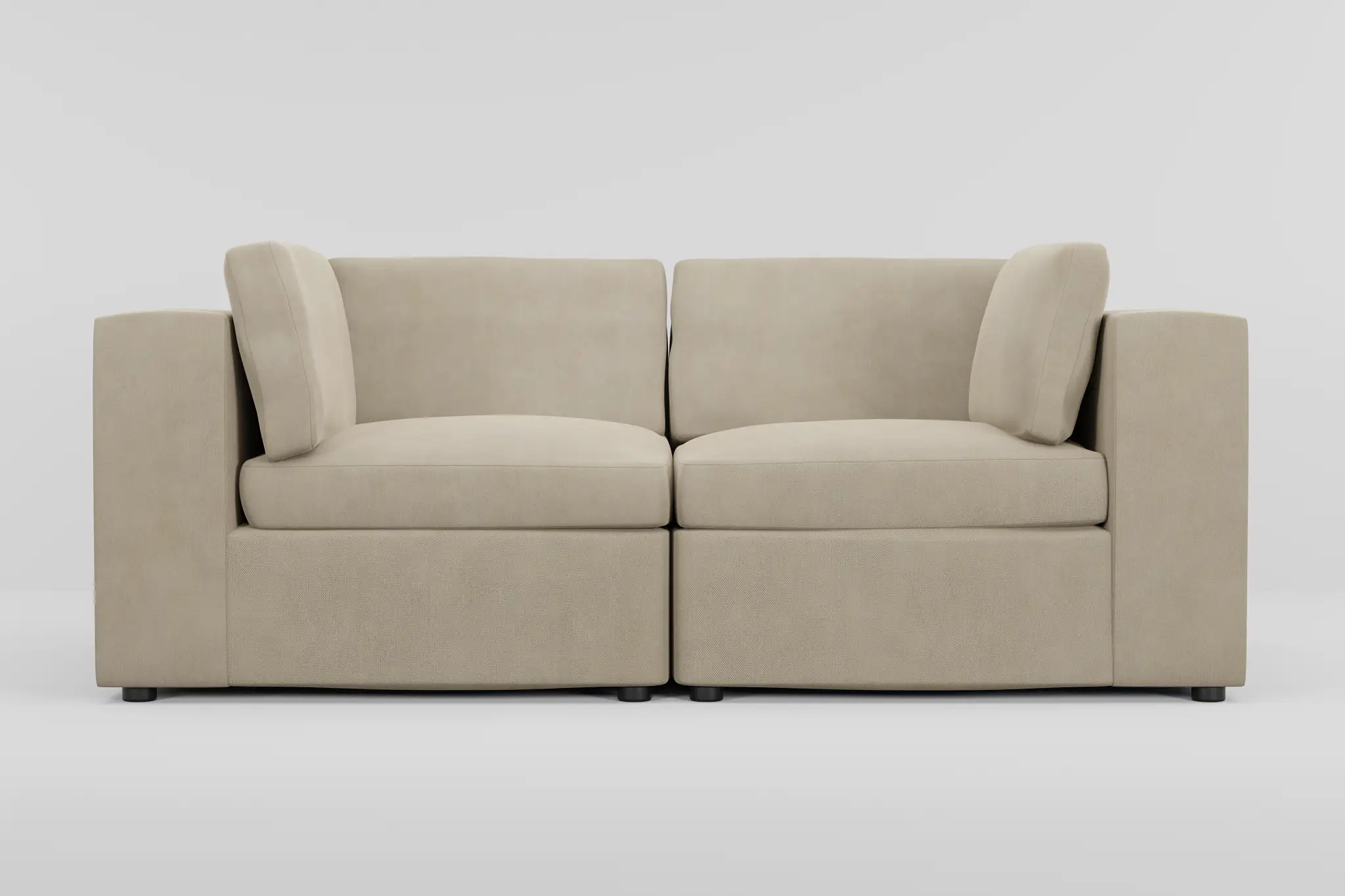 Destin Peyton Beige Fabric 2-piece Modular Sofa Destin Peyton Beige Fabric 2-piece Modular Sofa