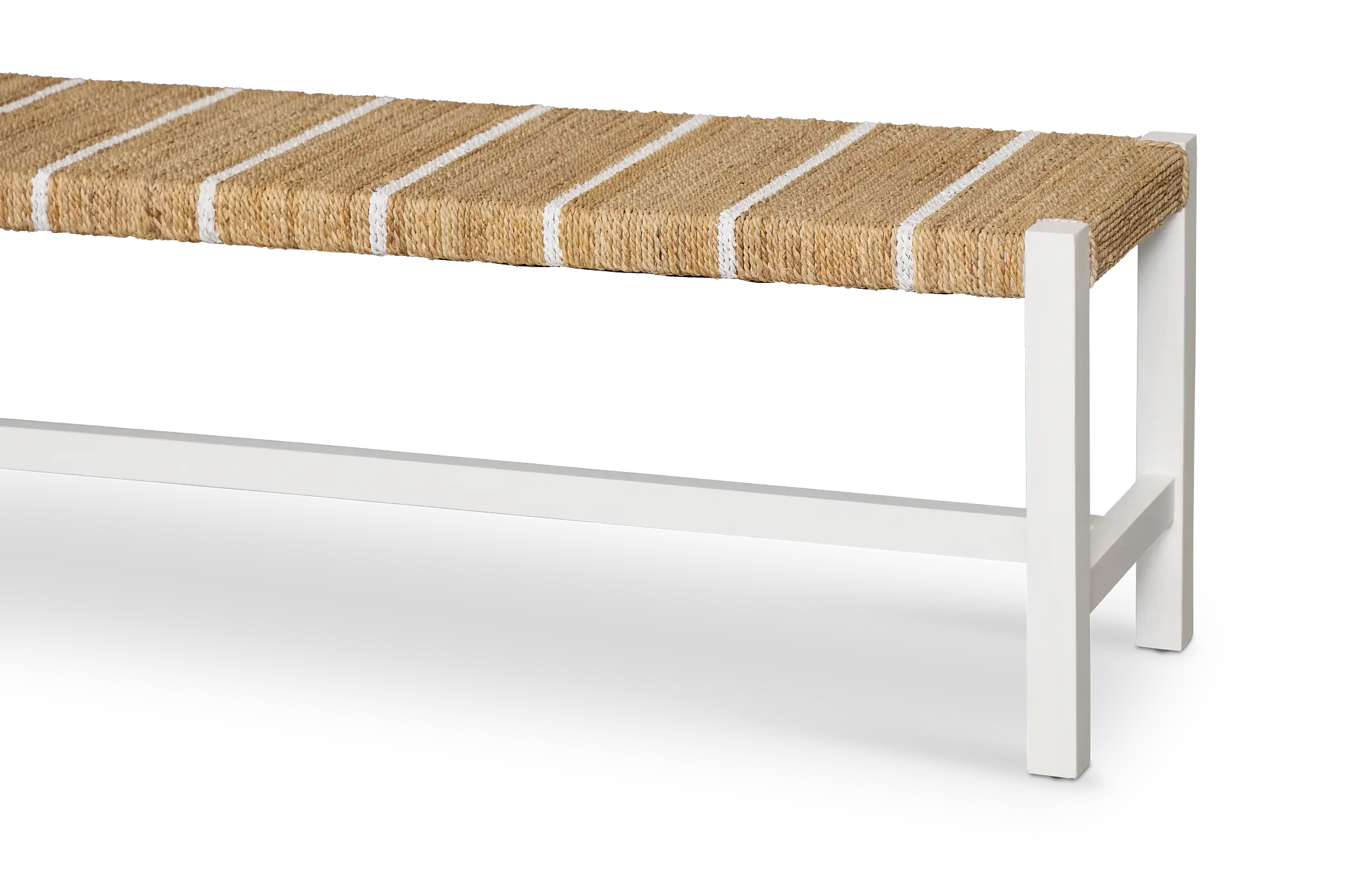 Nantucket Light Tone Woven Dining Bench Nantucket Light Tone Woven Dining Bench