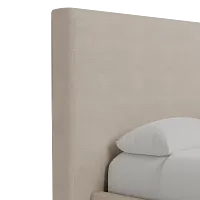 Grayton Linen Beige 54" Upholstered Platform Bed